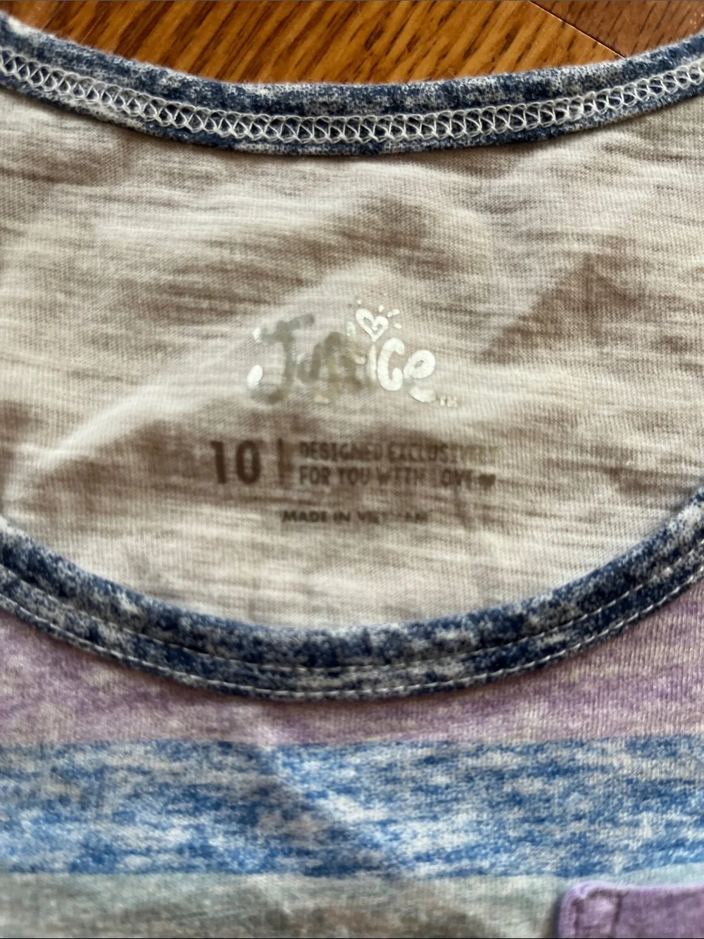 Justice Striped Tank Top - Navy, Lavender, Mint, Cream